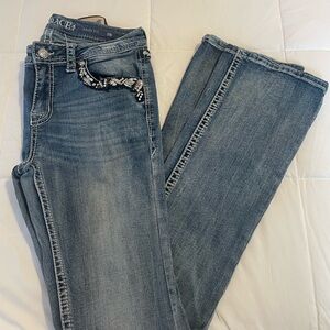 Grace in LA cowgirl jeans